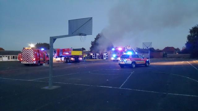 Incendie à l'Athénée d'Alleur  