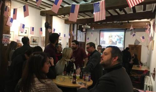 Nuit d'élections US à la Maison de la presse