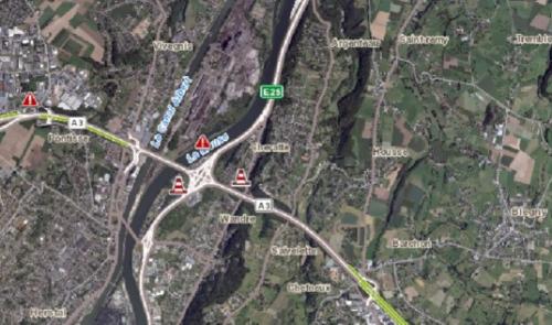 Accident dans l'échangeur de Cheratte (terminé)