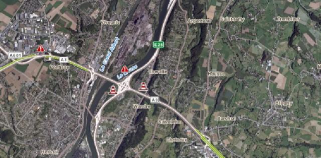 Accident dans l'échangeur de Cheratte (terminé)