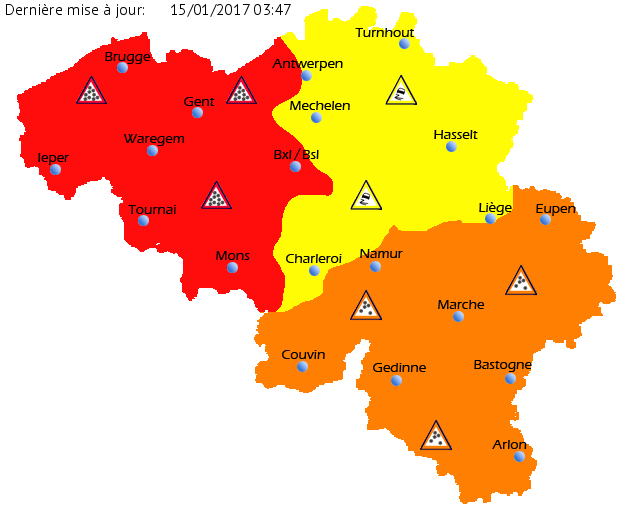 Au menu ce dimanche : neige ou pluie, risque de verglas