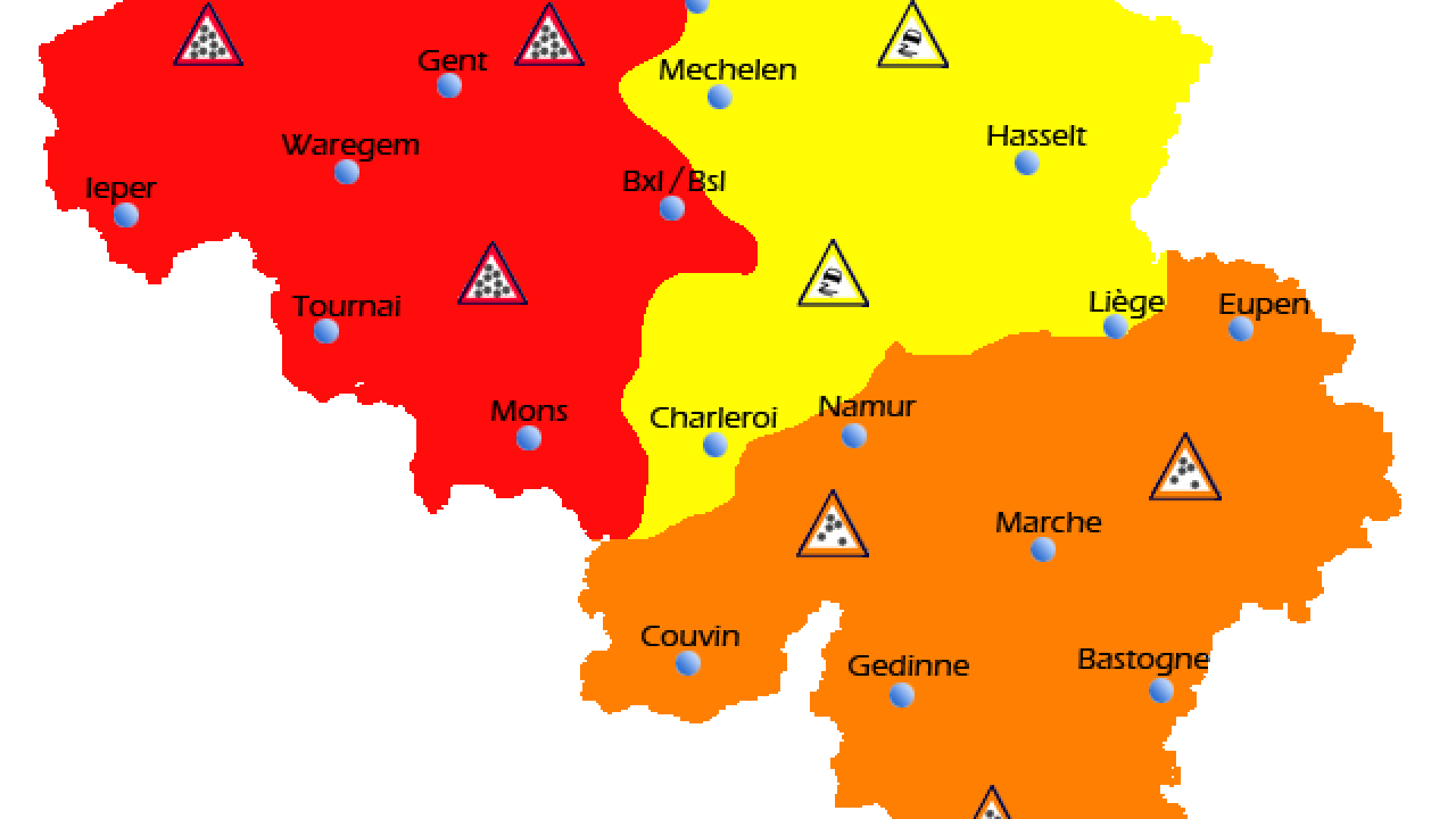 Au menu ce dimanche : neige ou pluie, risque de verglas
