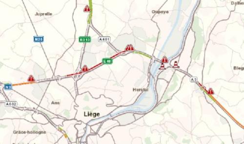 Accident à Alleur sur la E40