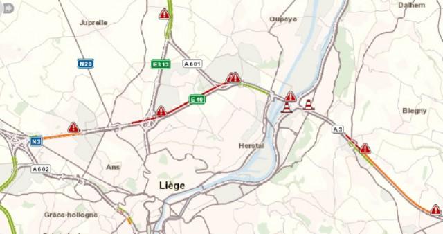 Accident à Alleur sur la E40