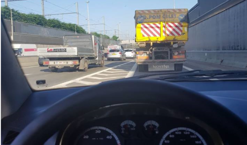 Gros soucis de circulation ce matin près du tunnel de Cointe
