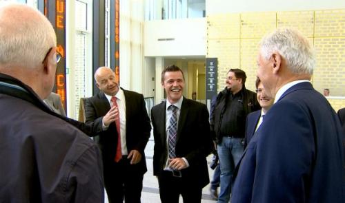 Visite du ministre des Chemins de Fer chez les industriels liégeois