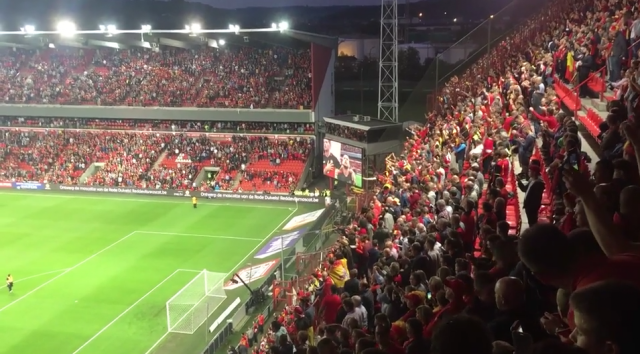 Belgique - Gibraltar à Sclessin, avec les supporters