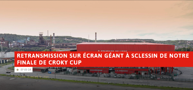 Ecran géant à Sclessin pour la finale de la Coupe