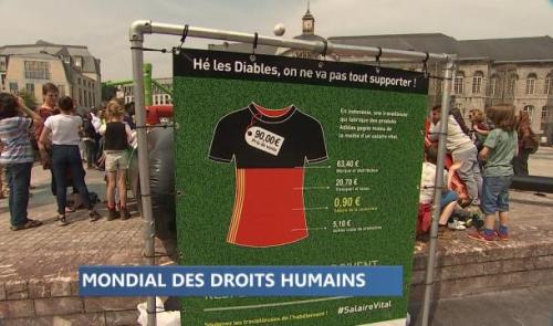 Liège: le maillot des Diables Rouges au centre d'une mobilisation