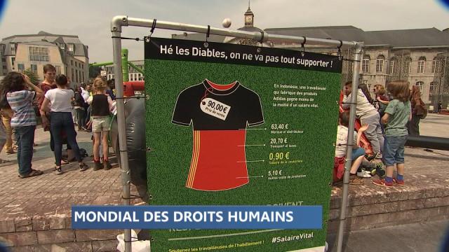 Liège: le maillot des Diables Rouges au centre d'une mobilisation