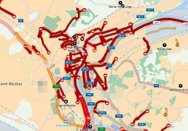 Gilets jaunes : le centre de Liège a été complètement bloqué 