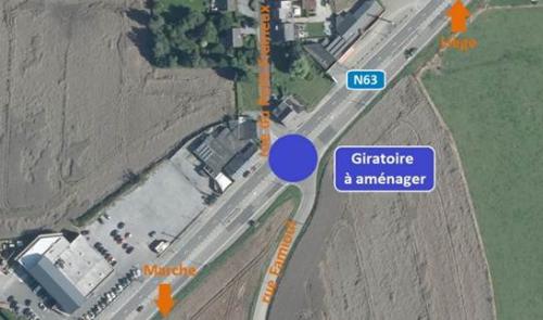 Nandrin : le chantier du giratoire terminé plus tôt que prévu