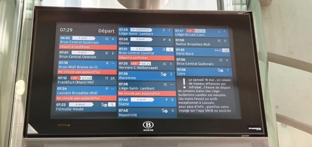Perturbations sur le rail ce mardi 14 mai