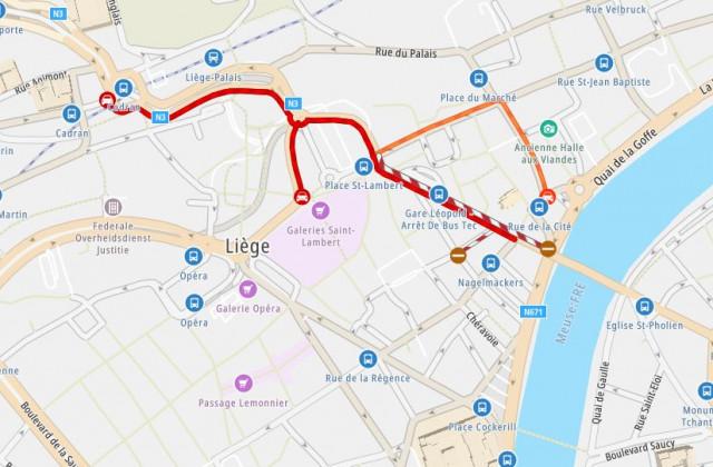 Liège : la rue Léopold interdite à toute circulation automobile