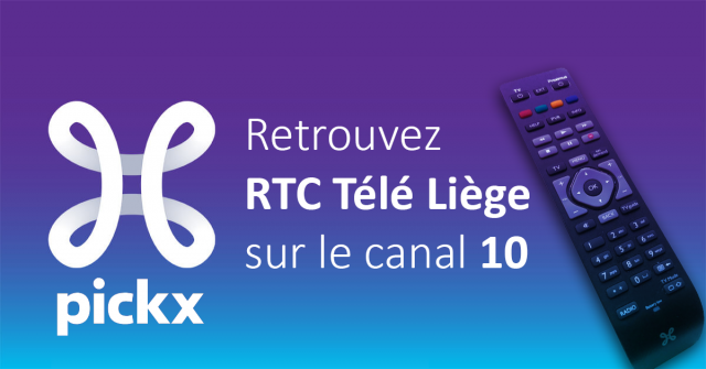 Retrouvez RTC Télé Liège sur le canal 10 sur Proximus Pickx