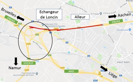 E40/A3 : fermeture nocturne entre Alleur et Loncin