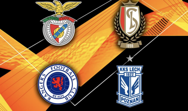 EL: Le Standard avec Benfica, les Rangers et Lech Poznan