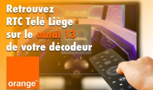 Vous avez un décodeur Orange ? RTC Télé Liège est dorénavant sur le canal 13