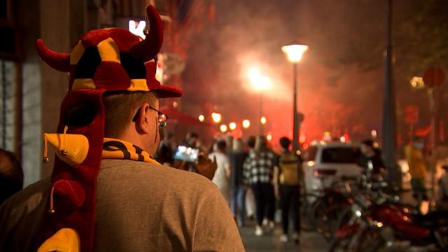 Italie-Belgique : Liège entre deux ambiances
