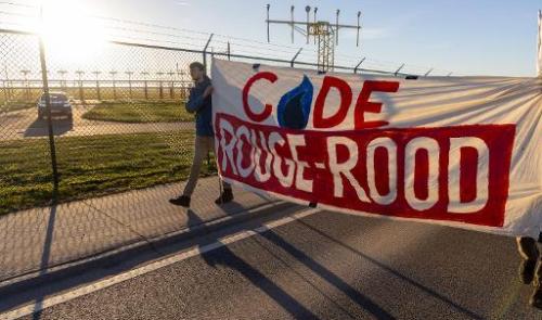 Une manifestation à Bierset en clôture de l'action "Code Rouge" à Liège Airport