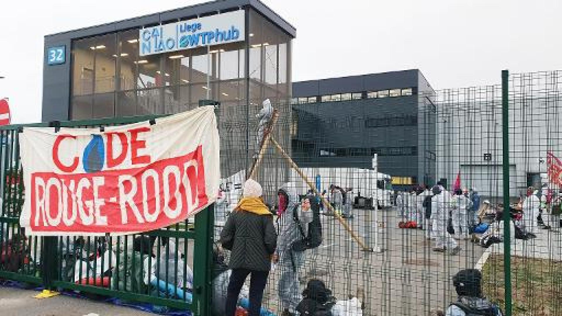 62 arrestations judiciaires lors de l'action d'occupation à l'aéroport de Liège