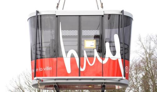 Les 2 cabines du téléphérique de Huy sont arrivées !