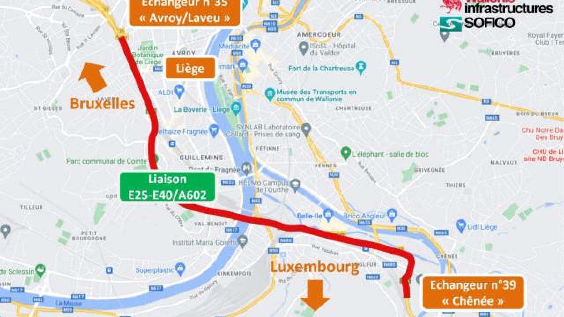 Liaison E25-E40/A602: 5 nuits de fermeture "pour préparer les travaux de cet été"