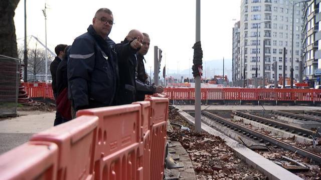Opération repérage sur la ligne du tram