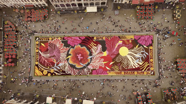 500.000 fleurs sur une des plus belles places du monde !