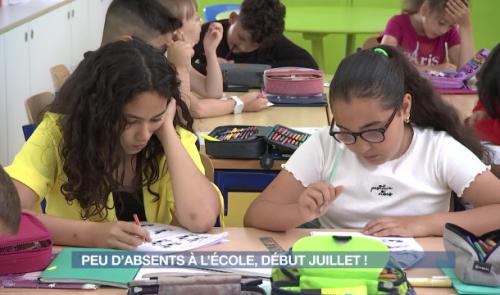 A l'école, début juillet !