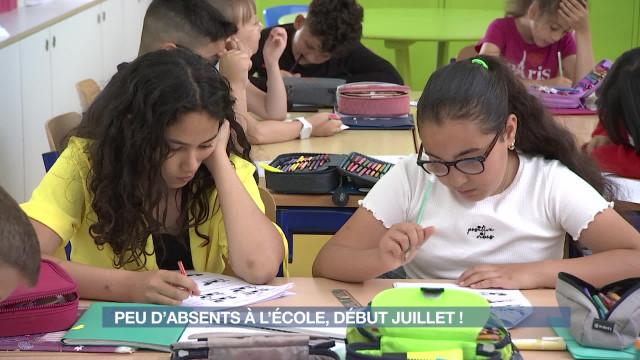 A l'école, début juillet !