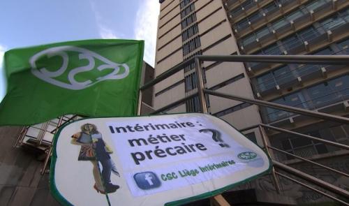Action de sensibilisation de la CSC auprès des travailleurs intérimaires 