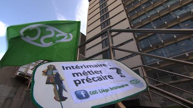 Action de sensibilisation de la CSC auprès des travailleurs intérimaires 