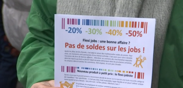 Action syndicale pour dire Non aux flexi-jobs