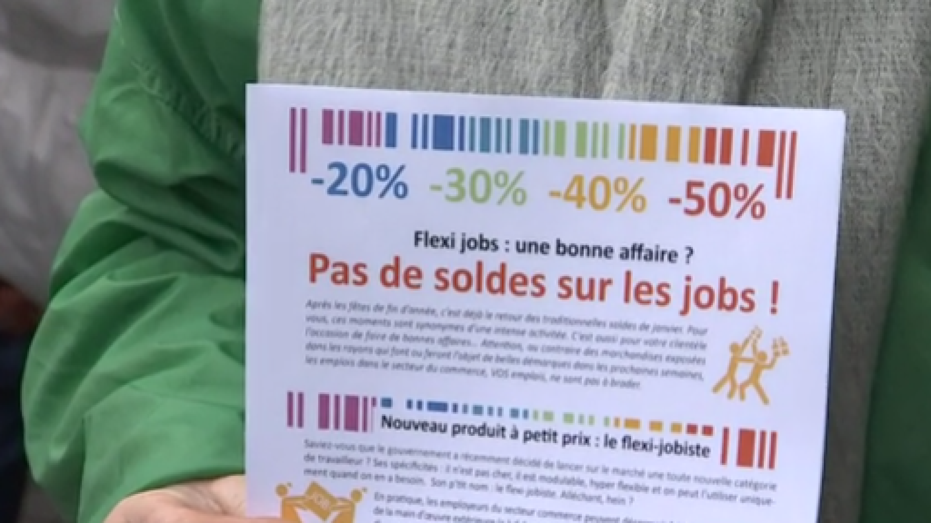 Action syndicale pour dire Non aux flexi-jobs