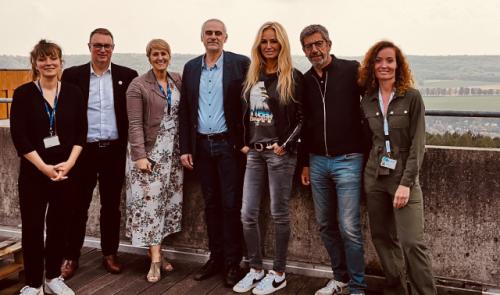 Adriana Karembeu en tournage au CHU de Liège