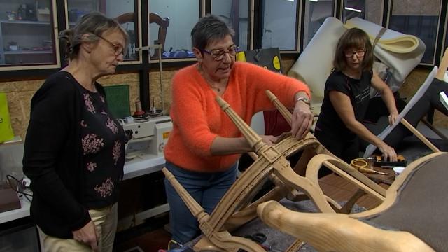 Atelier de garnissage de fauteuils à Donceel