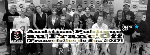 Audition publique de groupes pour le Franc'off 2017 aux Deux Ours