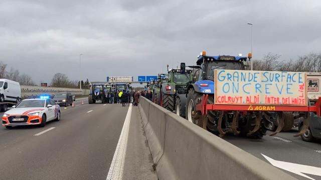 Barrages filtrants des agriculteurs en région liégeoise