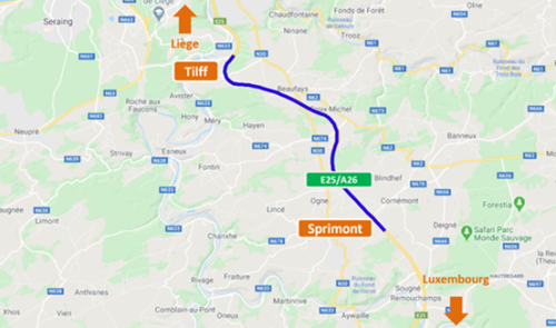 E25 Beaufays-Tilff : rénovation prévue fin octobre