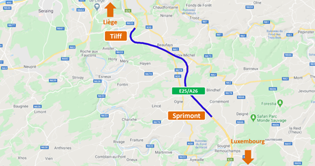 E25 Beaufays-Tilff : rénovation prévue fin octobre
