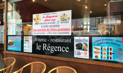 Cornets de frites gratuits mercredi ! 