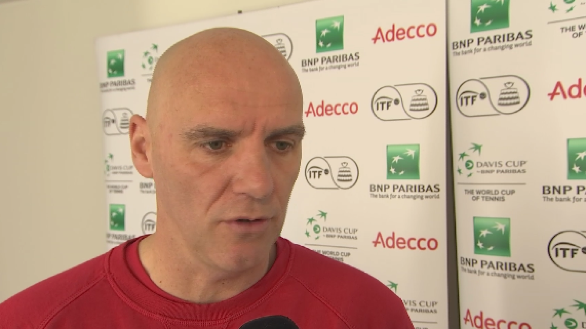 Coupe Davis : présentation avec le capitaine de l'équipe belge