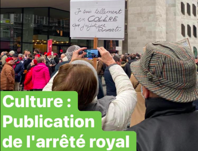Culture : arrêté royal approuvé ce mercredi soir par le gouvernement fédéral