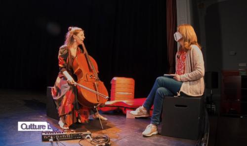 avec la violoncelliste Claire Goldfarb,  la nouvelle BD "O'Sullivan" et "Aux murmures des branches"