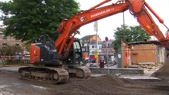 Début des travaux sur la place Reine Astrid à Visé