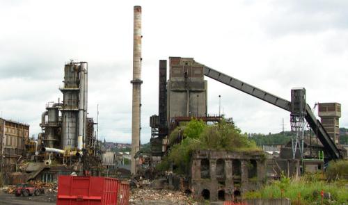 Déconstruction de l'ancienne cokerie d'Ougrée