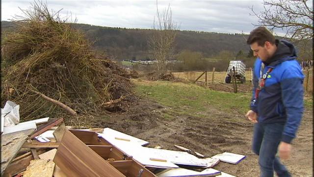 Dépôt sauvage à Hamoir