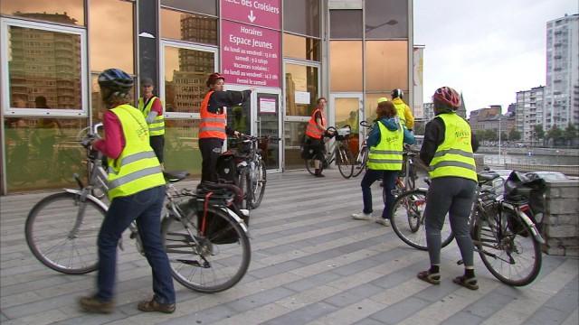Des bibliothécaires-cyclistes de passage à Liège
