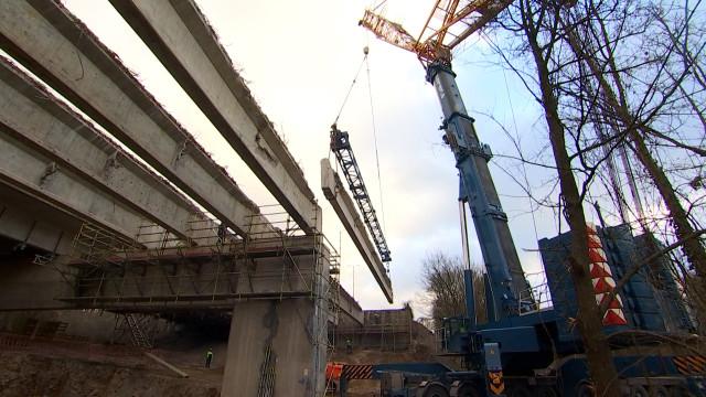 Des poutres du viaduc d'Huccorgne brisées pour tester leur solidité
